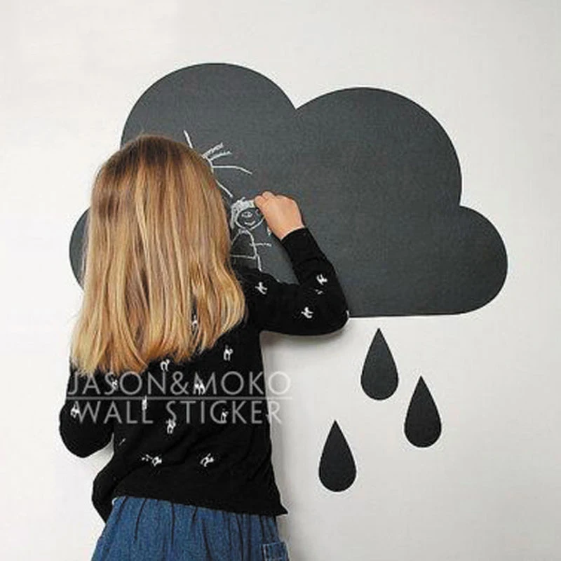 

Cloud Shape Chalkboard Vinyl Sticker Wall Decal Mural Letters Words Graffiti Decorative Nursery Kids Room Home Decor 55x55cm NEW