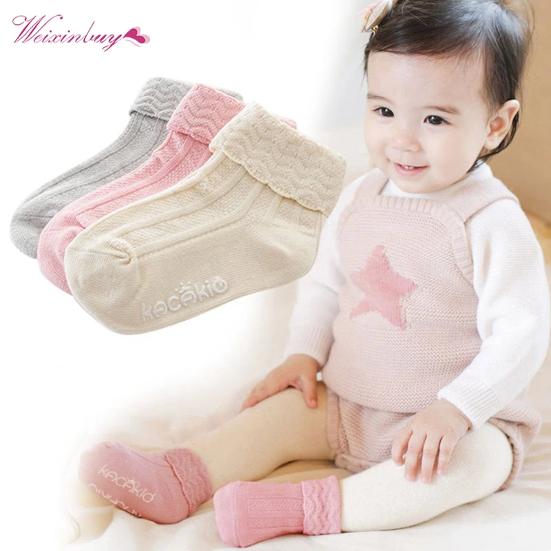 

1 Pair Baby girl socks toddler newborn floor socks No bone promoted cotton socks Newly