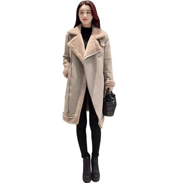 

Winter Wool Liner Women Padded Jacket 2019 New Long Sleeve Quilted Coats Female Solid Keep Warm Long Coat DC352