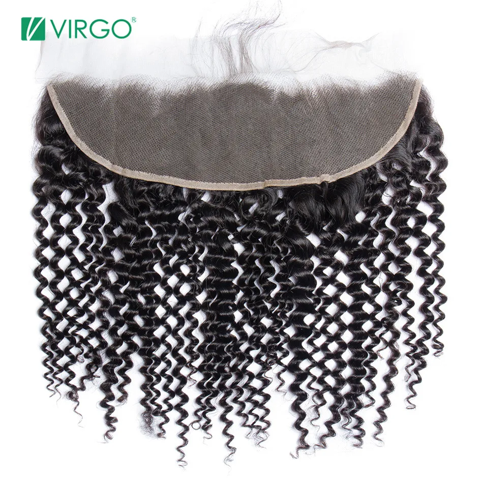 

Volys Virgo 13*4 Ear to Ear Lace Frontal Closure Kinky Curly With Baby Hair Human Hair Extensions Free Shipping 100% Remy Hair