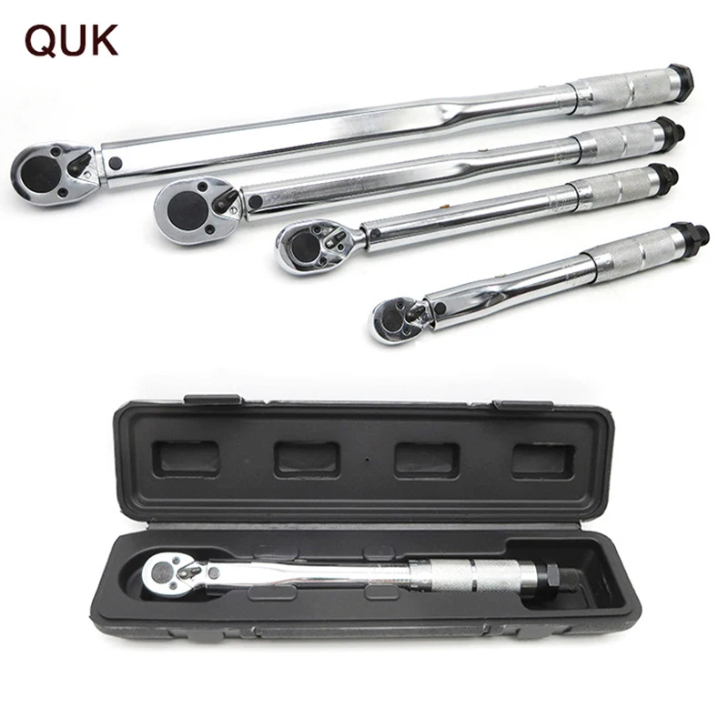 

QUK Adjustable Torque Wrench 1/4 3/8 1/2 inch Square Drive Two-way Spanner Multifunctional Bicycle Car Repair Tool Kit Hand Tool