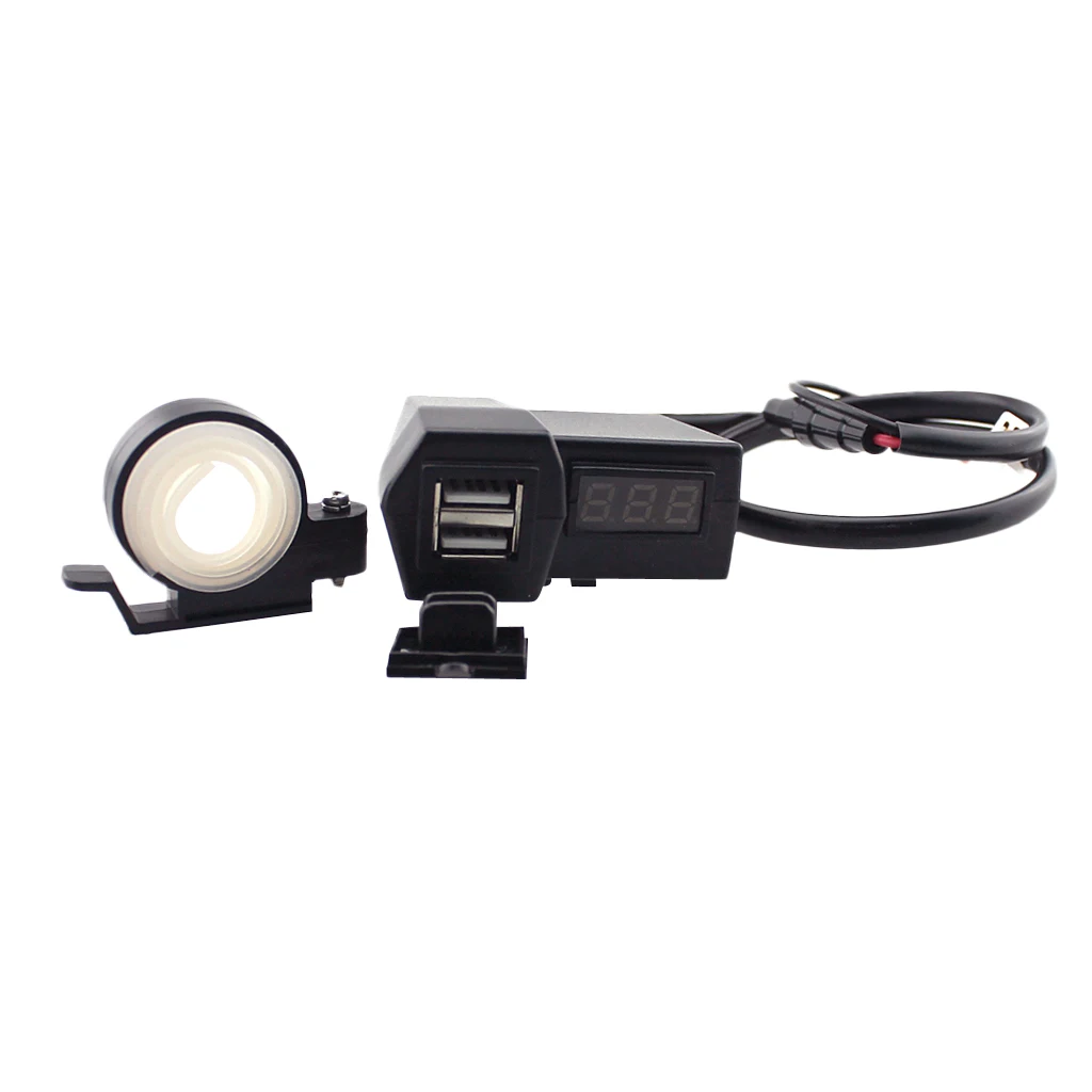 

Motorcycle Dual USB Charger for Auto/ Truck/ ATV , LED Voltmeter USB Socket Mount Charger/ Power Adapter