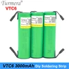 original us18650vtc6 vtc6 30a 18650 3000mah battery soldering strip for battery screwdriver rechargeable battery pack s11 ► Photo 1/6