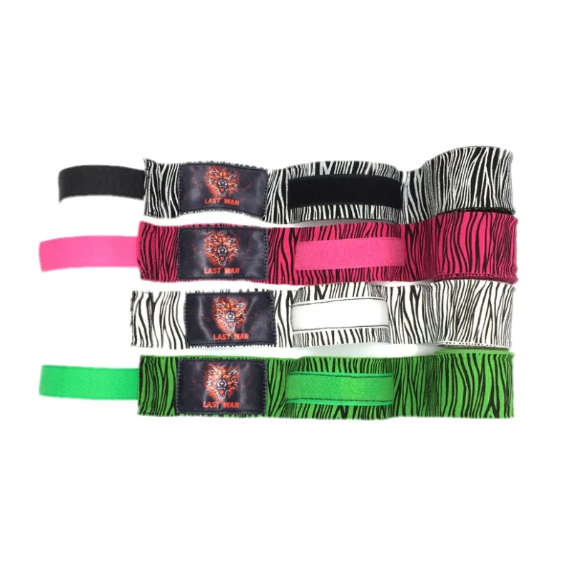 

Cotton zebra-stripe 3-5M Boxing Sports Strap Kick Boxing Bandage Sanda Muay Thai Karate MMA Taekwondo Hand Gloves Boxeo Fitness