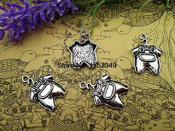 

60pcs--Baby clothes Charms, Antique Tibetan silver Baby Overall Pants Trousers charm pendants 22x16mm