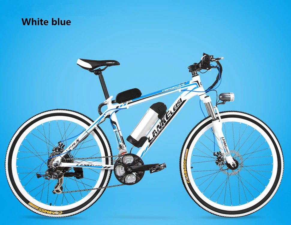 Excellent Lankeleisi MX3.8 Mans 21 Speeds Electric Bicycle 240Watt 48V Disc Brakes 16