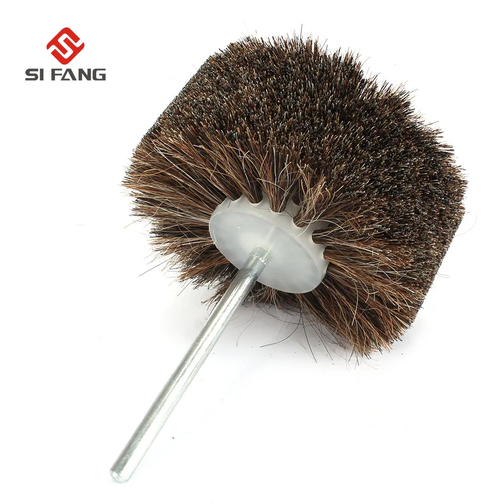 1PC Abrasive Wire Grinding Flower Head Abrasive Wheel Horsehair Brush
