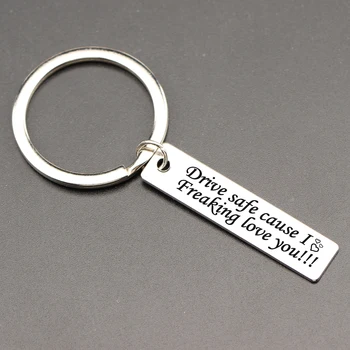 

Driver Keyring Drive Safe Cause I Freking Love You Keychain Couples Keychain Bagcharm Keysholder Gift For Him