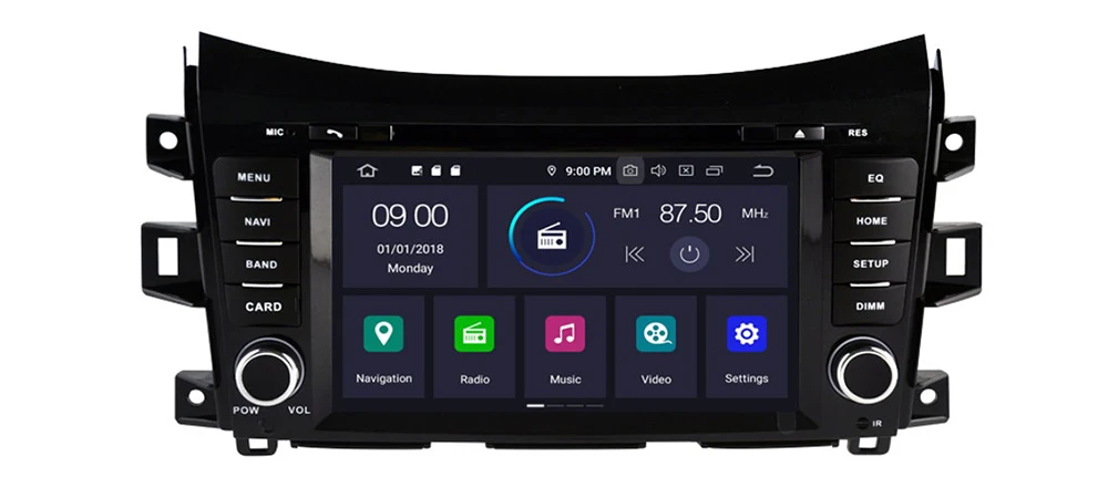 2 Din Car Multimedia Player Android 9 Auto Radio For Nissan Navara 2014~2016 DVD GPS 8 Cores 4GB+32GB Bluetooth WiFi 11