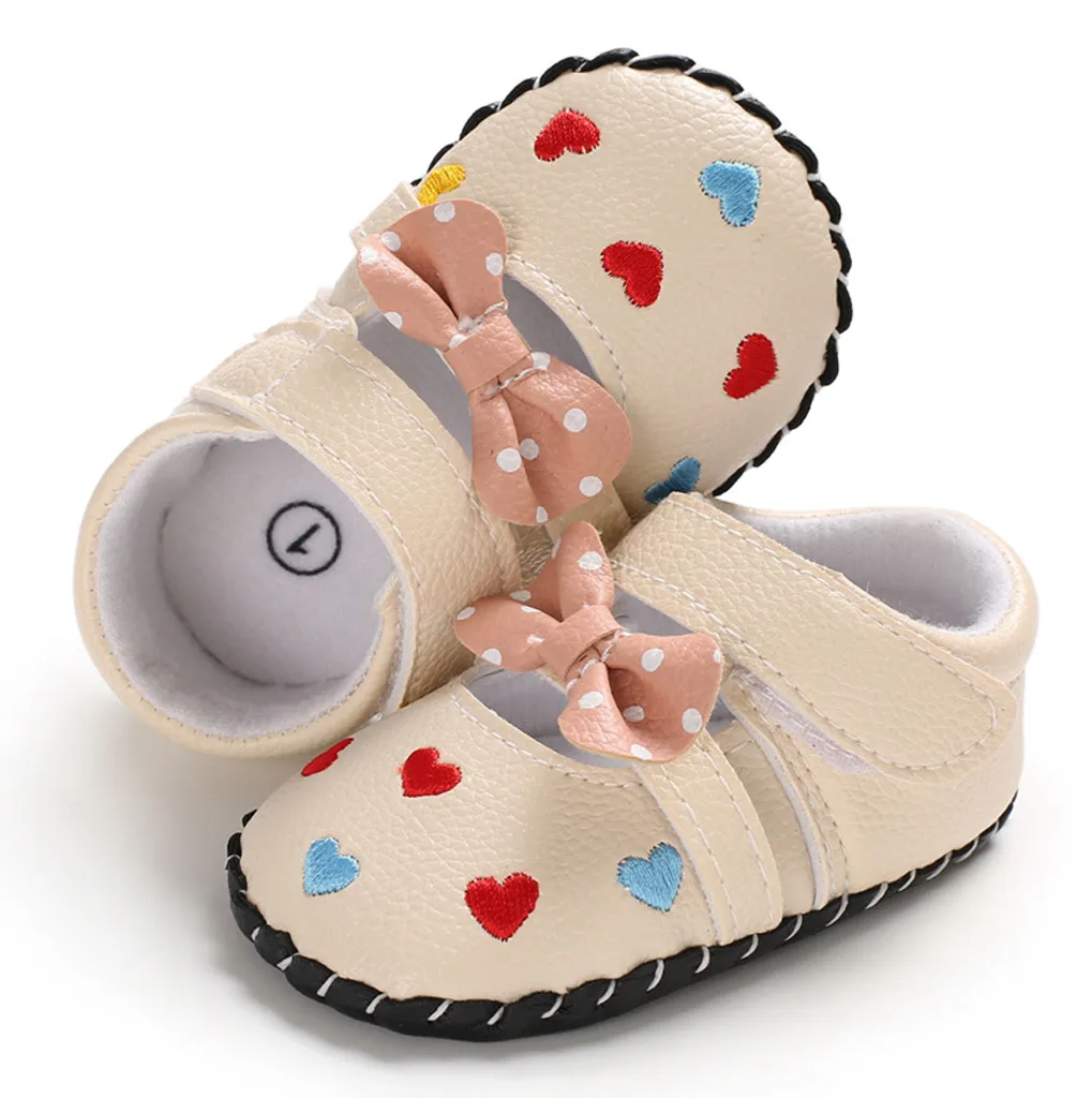 Детская обувь для новорожденных девочек с мягкой подошвой и бантом, обувь принцессы, обувь для маленьких девочек, детская обувь на плоской подошве, обувь для девочек