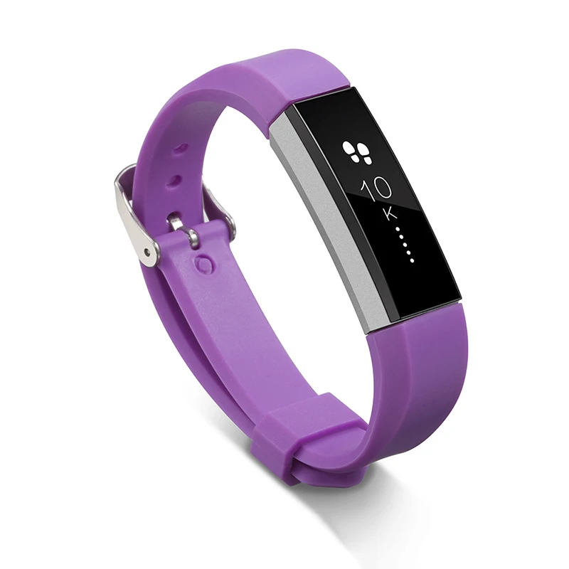 Sports Safety Replacement TPE Wristband Strap Metal Clasp Buckle For Fitbit Alta Bracelet Tracker Wrist Support Band Strap