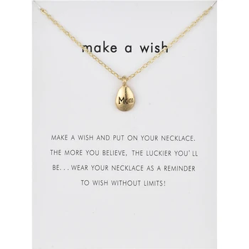 

12pcs Fashion Jewelry Mom Word Pebbles Pendant Necklace For Women