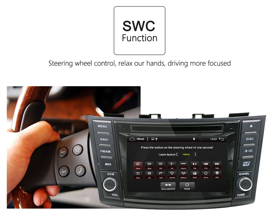 Flash Deal Eunavi 2 Din Android 8.1 Car Dvd Player For Suzuki Swift 2011 2012 Radio Stereo GPS With Steering Wheel Control Free Camera Map 9