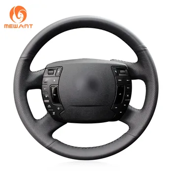 

MEWANT Black Artificial Leather Car Steering Wheel Cover for Citroen C5 2008-2017