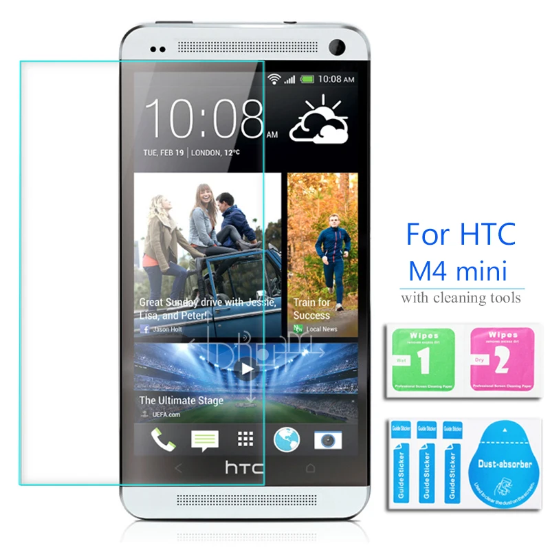 Закаленное стекло для HTC ONE Mini M4 2 шт. защита экрана 0 26 мм 5 9h защитная пленка на 601s Lte
