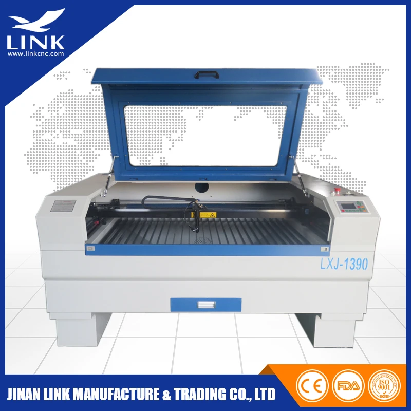 China co2 laser LXJ1390 fabric laser cutting machine leather laser