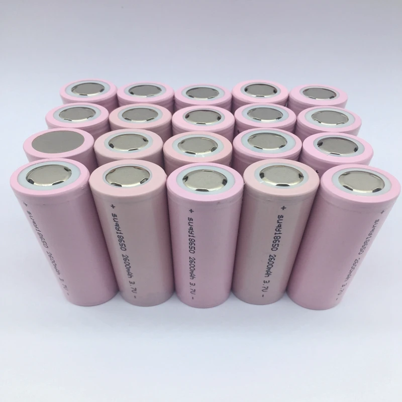 

suqy 40pcs/lot 100% New Original lithium Battery 18650 2600mAh 3.7v inr18650 li ion Accumulator Battery