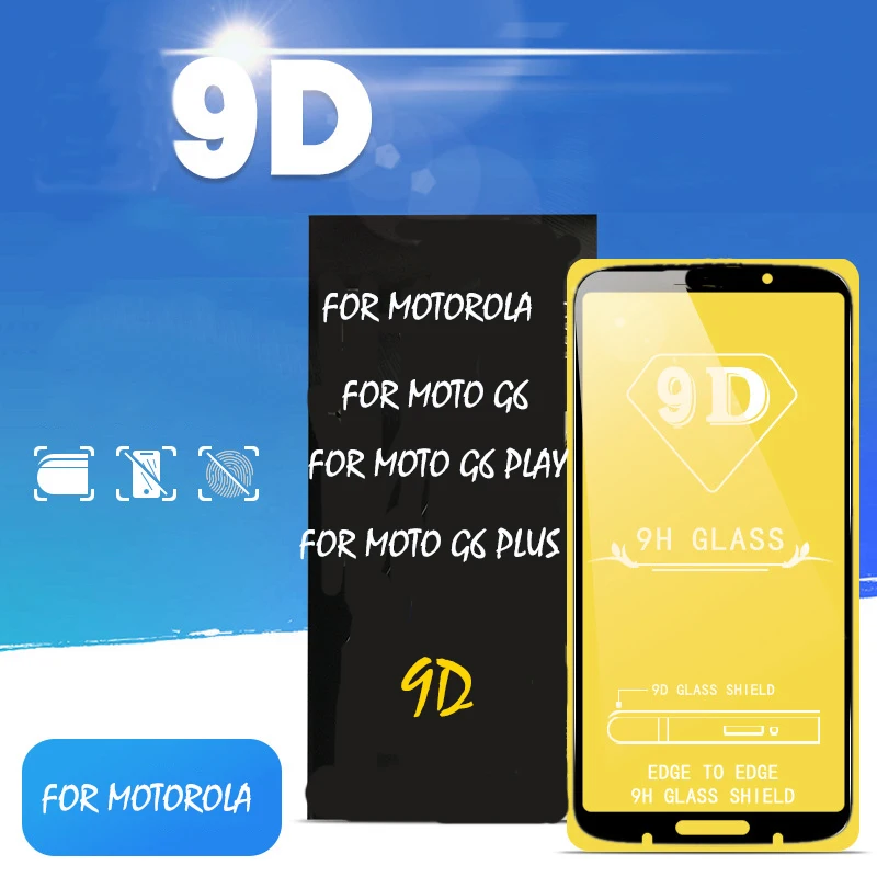 MicroData для Motorola Moto G6 Play Plus переднее закаленное стекло с полным покрытием 9D Защитная