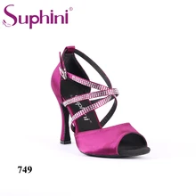 Ручной работы Suphini горный хрусталь Румба латиноамериканские танцы обувь