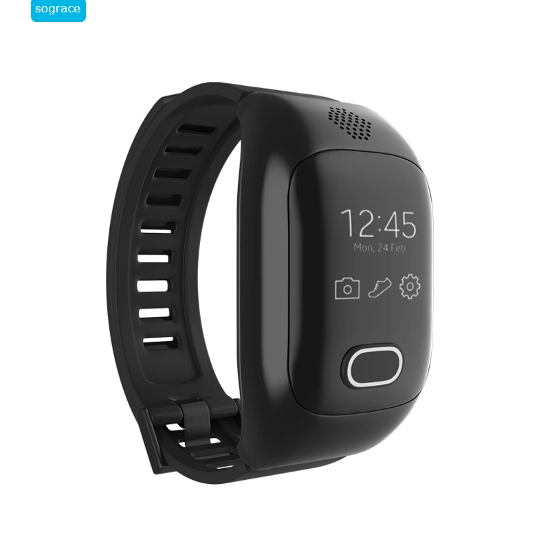

Sograce Fall Down Alarm Elderly Sos Smart Band H12 2018 New Arrival Bluetooth Phone Watch Smart Bracelet With Heart Rate 2G