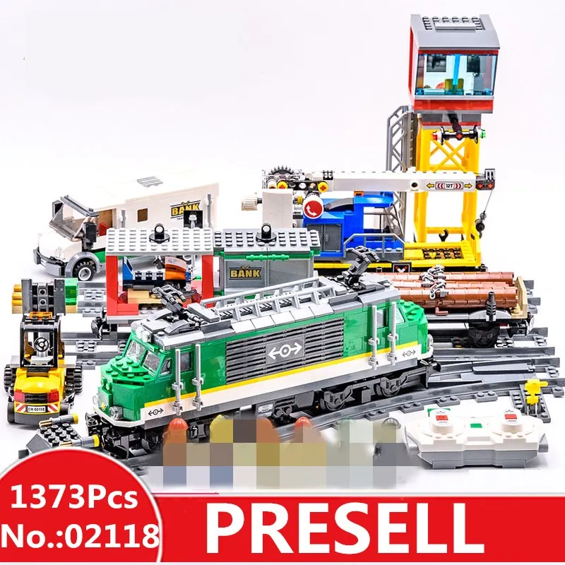 

H&HXY 02118 City Toys Series The 60198 Cargo Train Set Lepin Model Building Blocks Bricks Kits Car Kids Toys Birthday Christmas