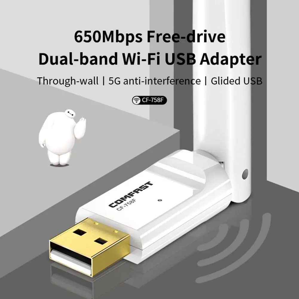 Для COMFAST 758F USB беспроводной маршрутизатор двухдиапазонный 650 Мбит/с Wifi маршрутизатор через настенный Бесплатный привод беспроводной