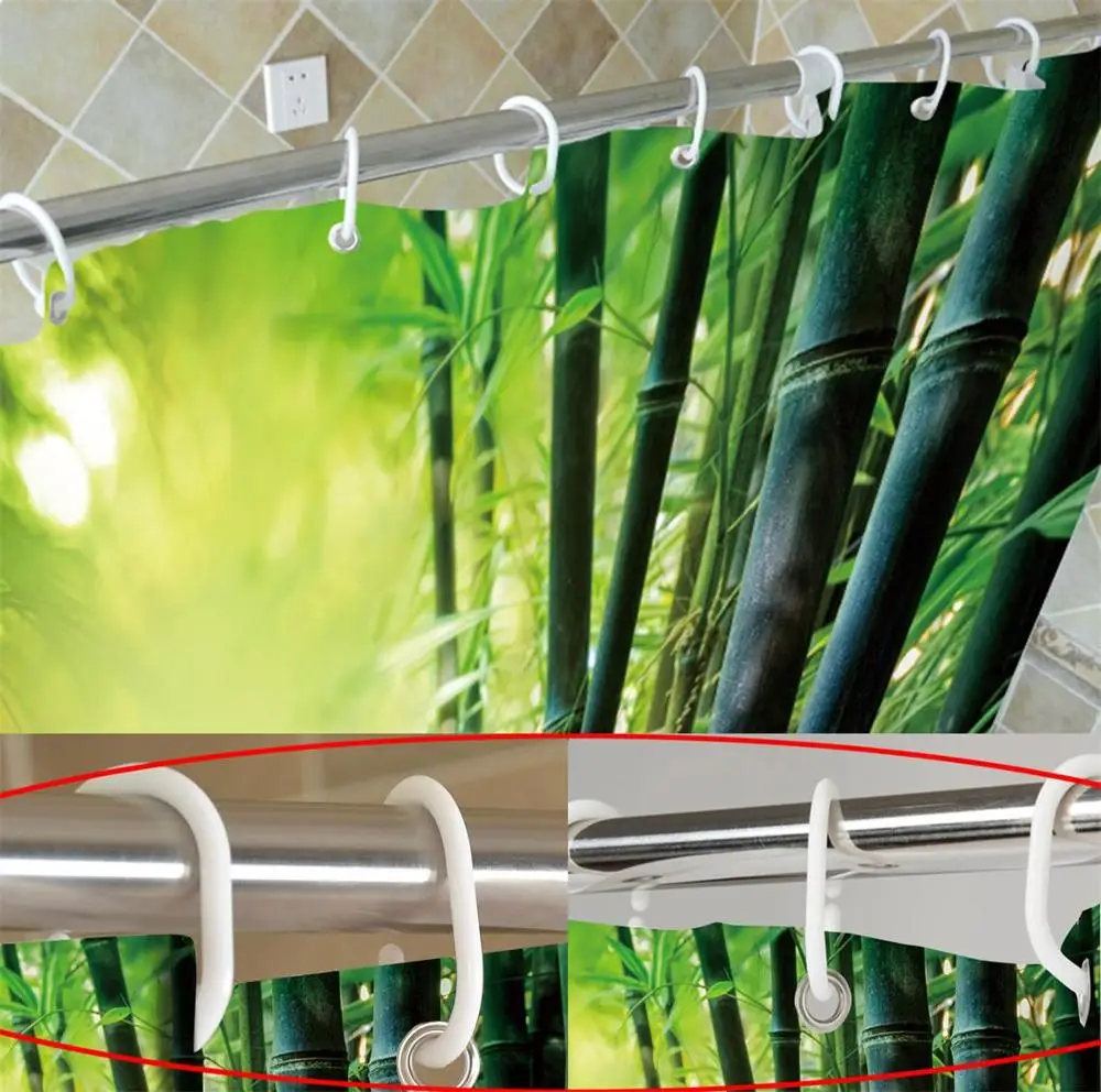 Details about / Bathroom Shower Curtain Creative Unicorn Cartoon Waterproof Fabric With 12 Hooks