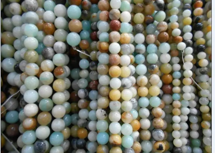 Natural Round Amazonite Stone Beads For Jewelry Making 4-20mm 15inches DIY Jewellery Necklace | Украшения и аксессуары