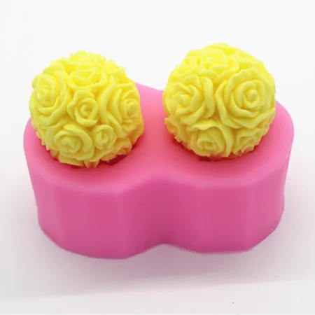 3D silicone Soap mold flower ball candle making sugarcraft cake chocolate baking tool handmade Craft Soap Mould