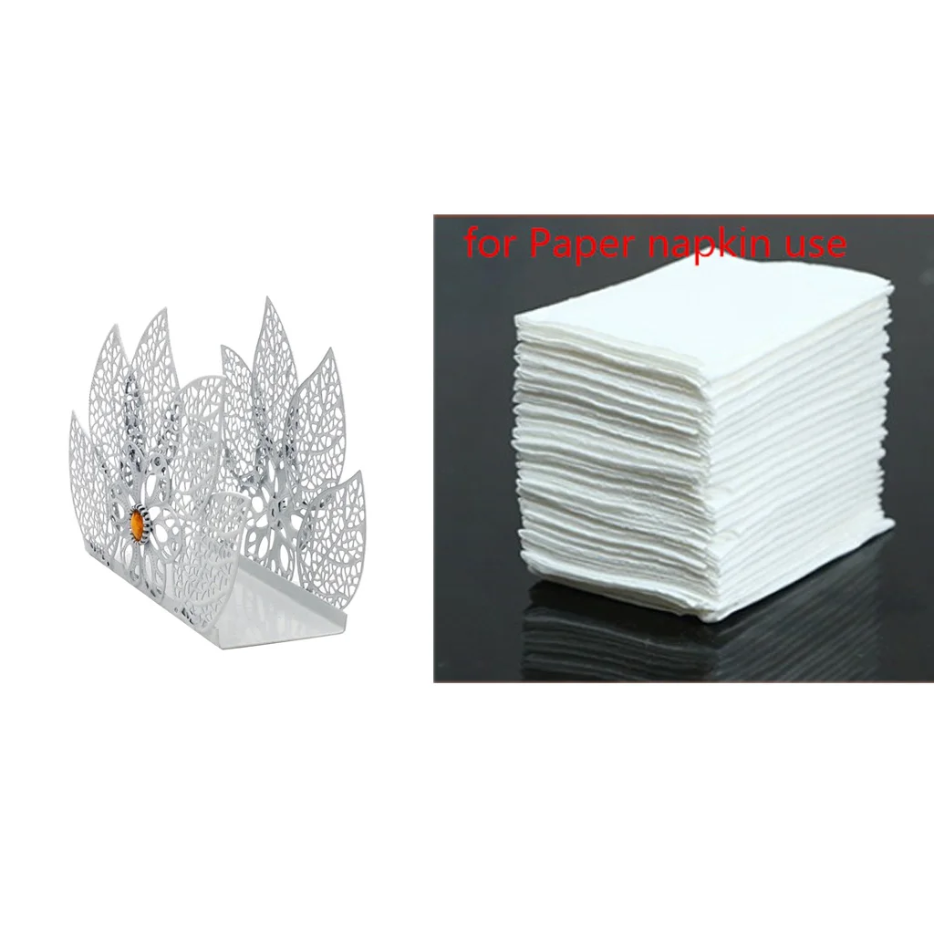 2PCS Set Metal Disposable Paper Water Coffee Cup Lid Holder Dispenser +Tissue Rack