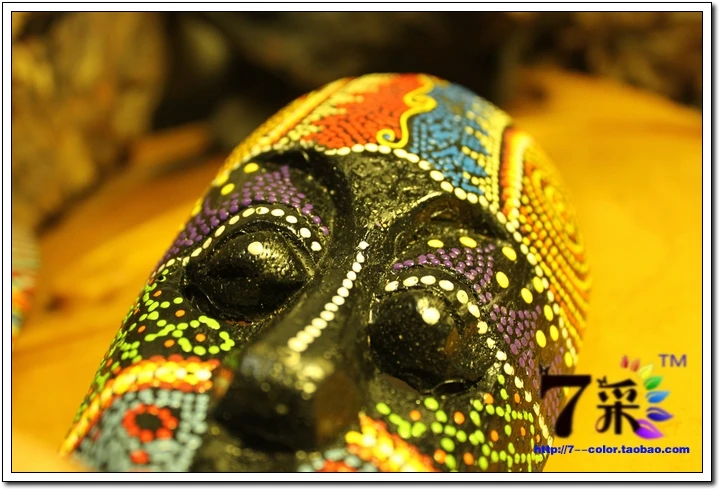 20 см Фантастическая африканская Тканевая маска Висячие бытовые украшения тщательный цветной рисунок специальный Таиланд Куроки подарок ремесла