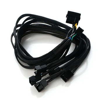 

1 to 6 Chassis Fan PWM Sub Cable 4 Pin Motherboard Cable Network Adapter Cable