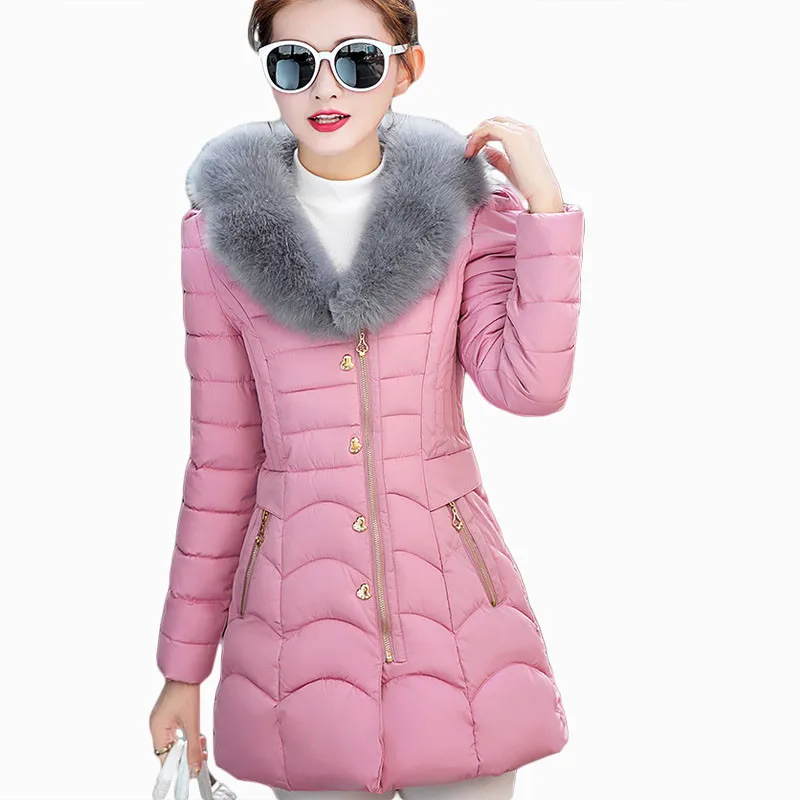 Hooded Fur Fox Collar Coat Fashion Slim Leather Hooded