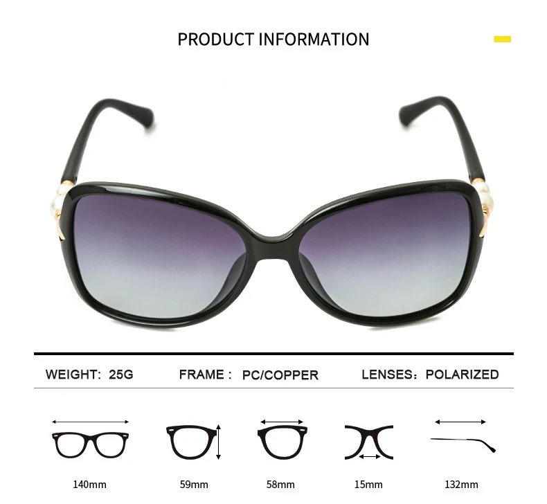 Большие ацетатные модные поляризационные солнцезащитные очки для женщин, высокое качество, женские брендовые солнцезащитные очки с бабочкой и жемчугом