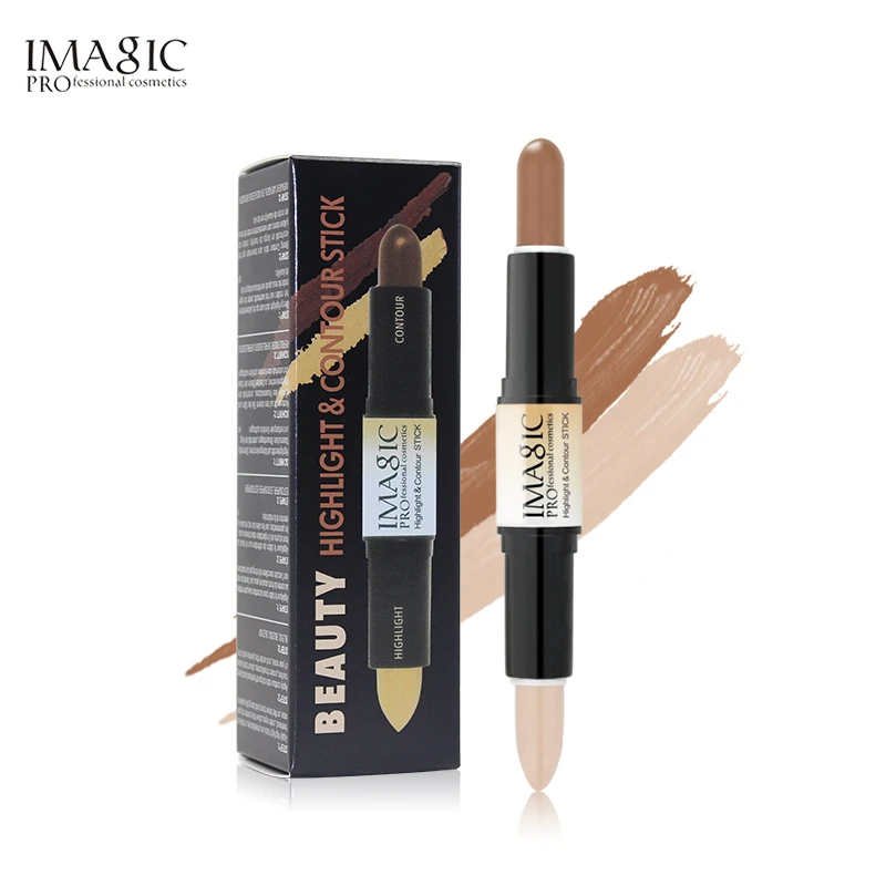 

IMAGIC Brand Bronzer Highlighter Stick 3D Face Makeup Double im02 Shimmer Concealer Stick Cream Creamy Contour
