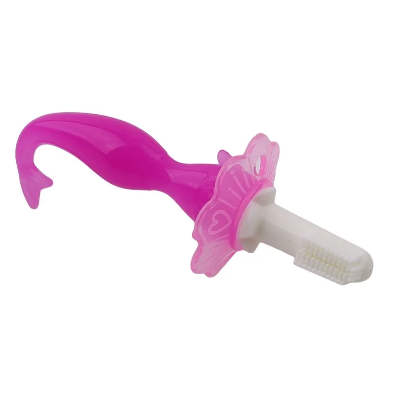 

Clenching Teeth Stick Baby Silicone Toothbrush Toy Mermaid Cartoon Baby Products Soft Toothbrush Brush Safe