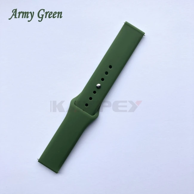 20 мм силиконовый ремешок для Xiaomi Huami Amazfit Bip BIT PACE Lite Youth Smart Watch Band для Huami Amazfit Youth Bracelet ремешок - Цвет: Army green