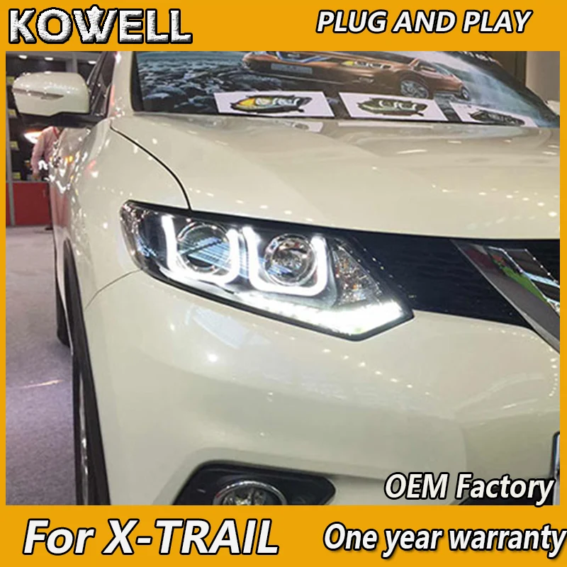 Автостайлинг KOWELL для Nissan X-Trail фары 2014-17 светодиодный ная фара DRL линза двойной луч