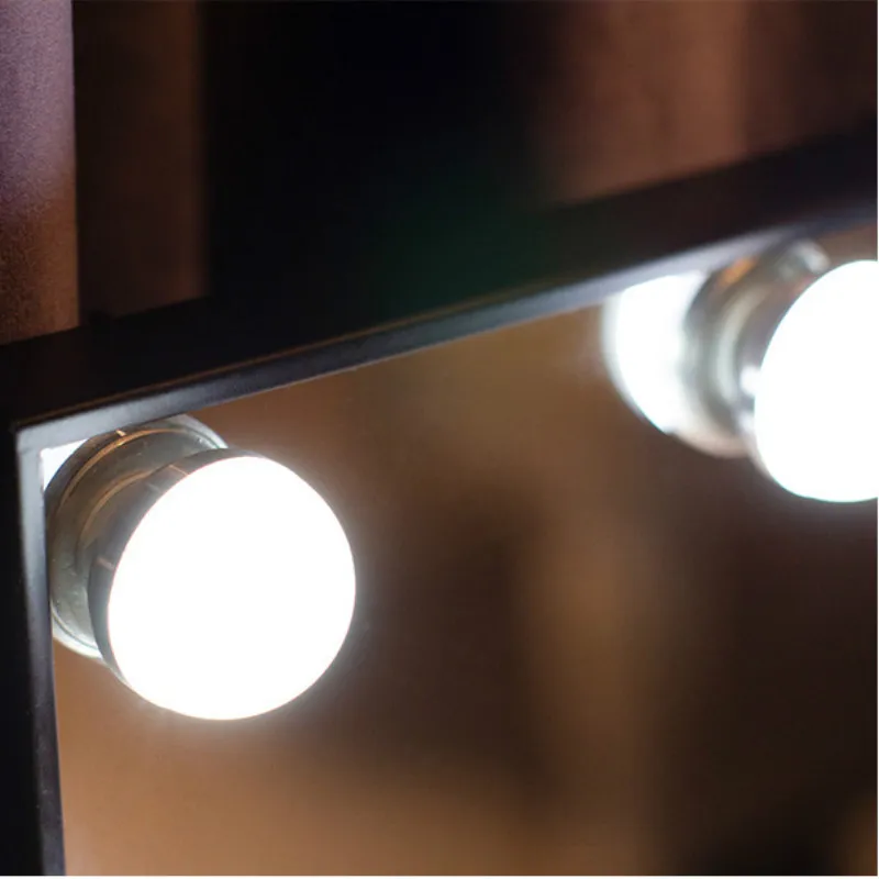  Hollywood LED Bulb Mirror Princess Mirror Beauty Mirror Vanity Light 3 Color Makeup Mirror Adjustab