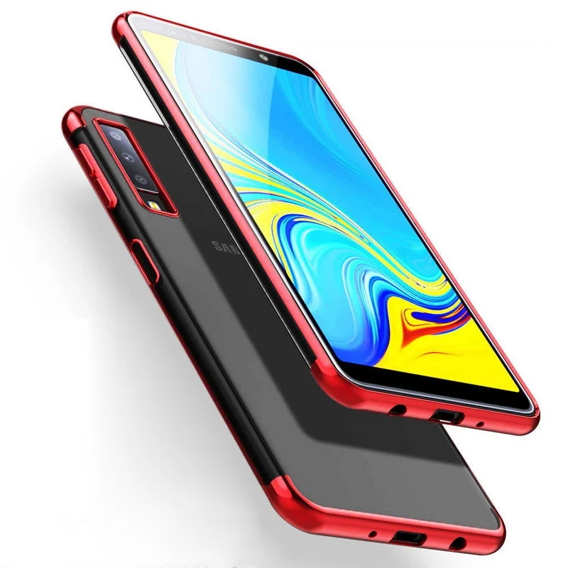 1-Slim-Plating-Transparent-Phone-Case-For-Samsung-A50 A30 A10 (12)