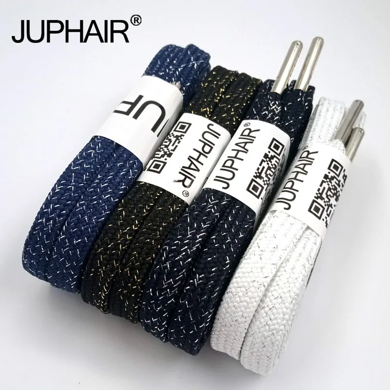 

8 Pairs Sholaces cordones anchos zapatilla Metal Shoe lead accessoires strap spor golden lady shoe lace spitzenband breit woman