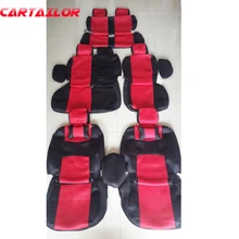 Cartailor Автокресло Обложка набор для Mitsubishi Pajero чехлы на сиденья и поддерживает аксессуары сэндвич ткань мест Подушка протектор