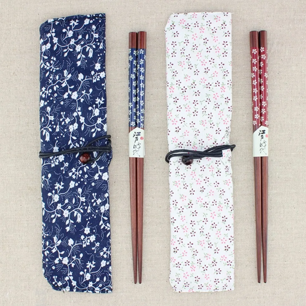 1 Pair Japanese Natural Beech Wood Chopsticks Handmade Bamboo Chopstick