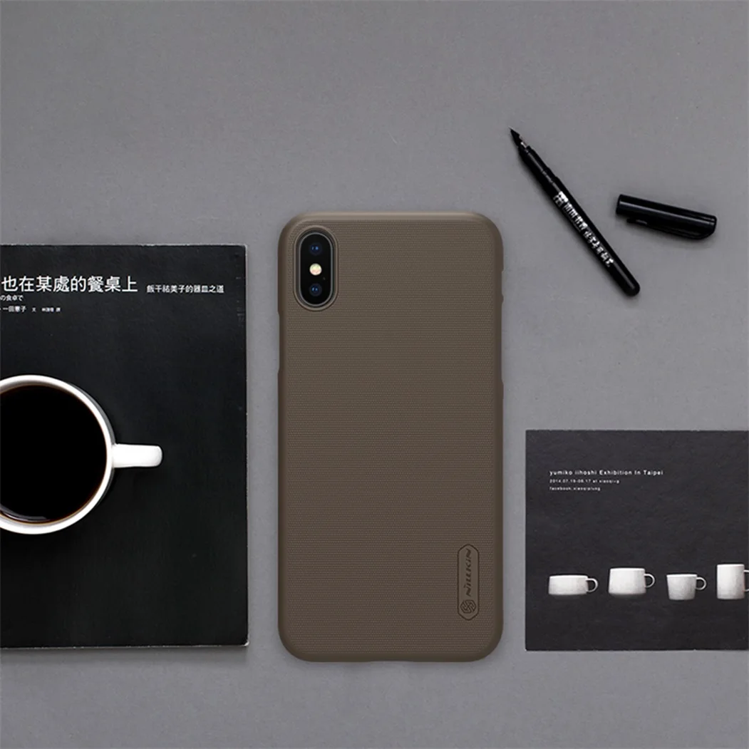 iphone se clear case For iPhone X XS Case Cover Nillkin Phone Case Super Frosted Shield Matte Hard PC Back Cover Black protector Case For iPhone XS best iphone se case