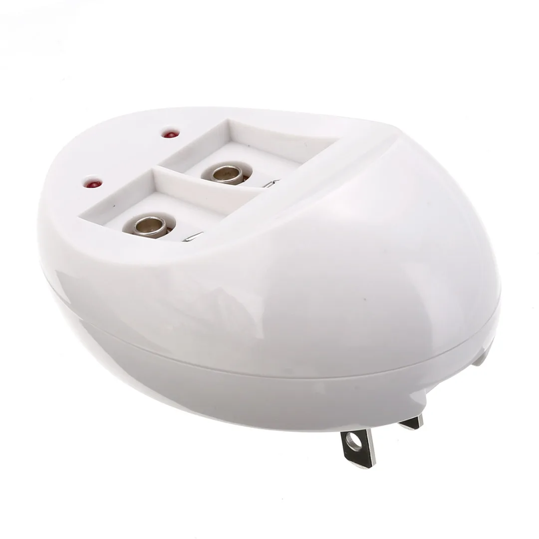 Pohiks 1pc Li-ion/NI-MH/NiCd Battery 9V High Quality Rechargeable Batteries Smart Charger LED Light US Plug