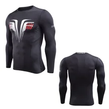 Мужские компрессионные колготки влагоотводящие быстросохнущие футболки для бега Спортивная футболка Exceise футболки для фитнеса с длинными рукавами Топы