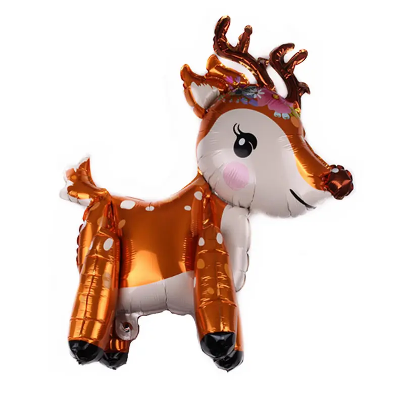 

XXPWJ New 3D cartoon stitching sika deer aluminum balloon holiday party birthday decoration decorative balloon G-120