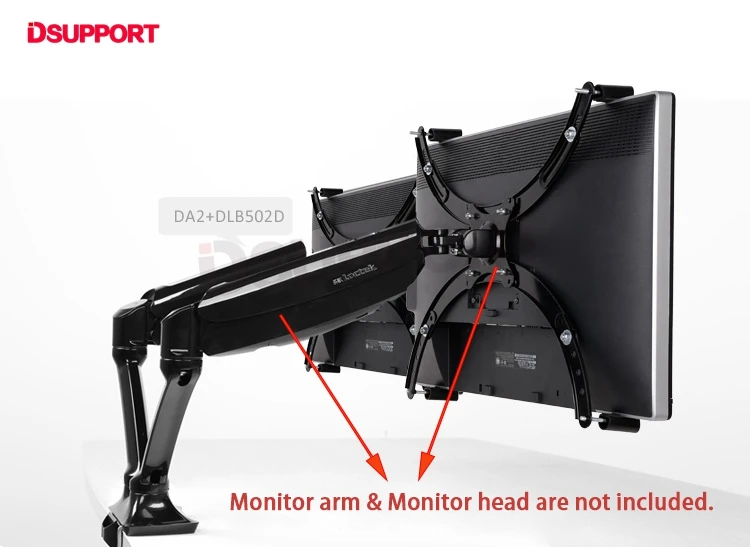 DA2 монтажный адаптер для 19-27 дюймов без монтажного отверстия держатель монитора Крепление VESA удлинитель адаптер