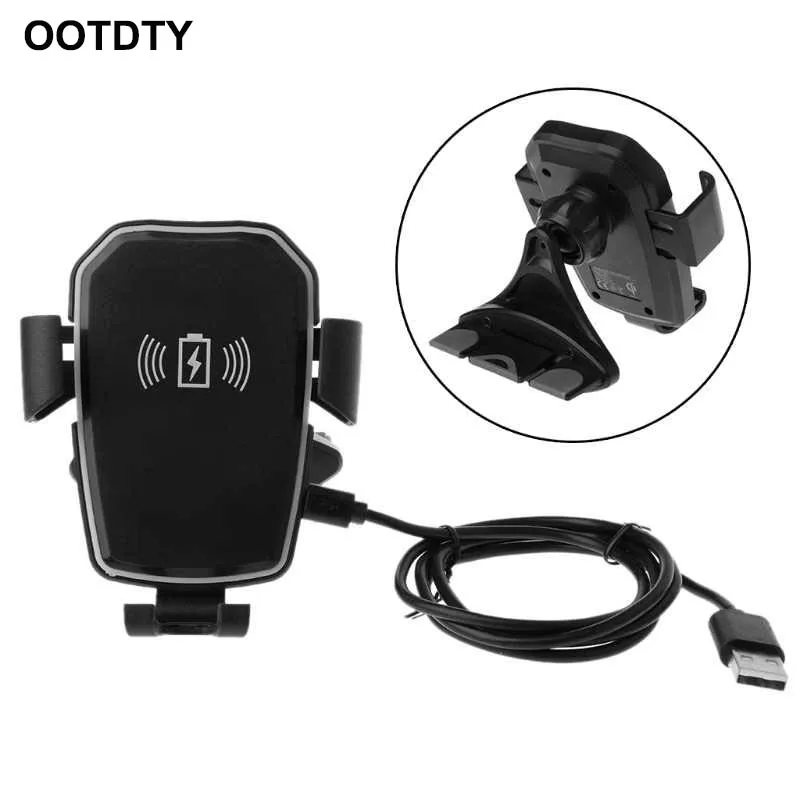 

Car Qi Wireless Charger CD Mount 360 Degree Rotatable Holder for iPhone X 8 Samsung S8