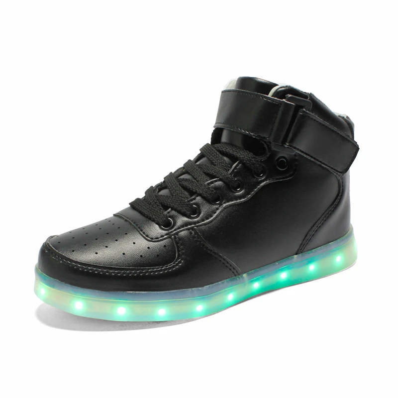High to help casual shoes LED colorful LED light shoes USB rechargeable shoes  wholesale|led light shoes|lights shoesshoes led - AliExpress